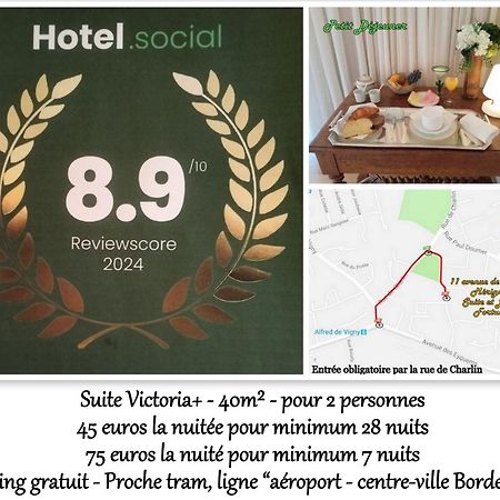 Le Fortuny - 3 Suites, 2 Apparts, 1 Chambre - Proche Tram Ligne Aeroport Et Parking Gratuit Mérignac 外观 照片