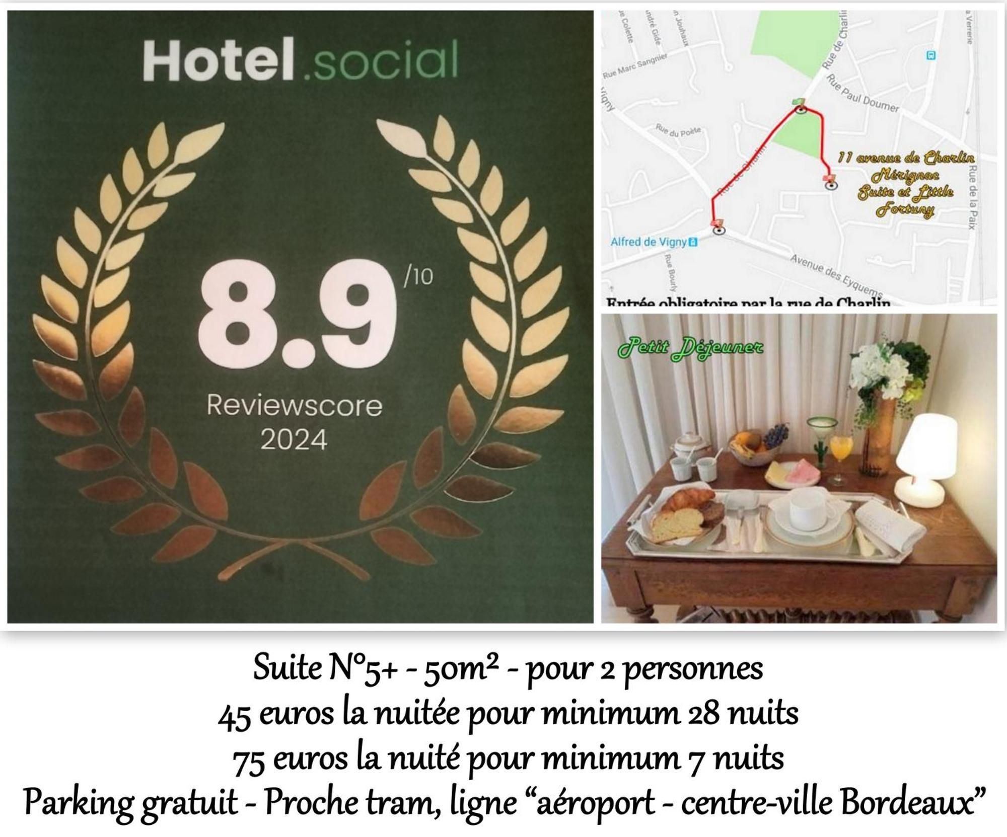 Le Fortuny - 3 Suites, 2 Apparts, 1 Chambre - Proche Tram Ligne Aeroport Et Parking Gratuit Mérignac 外观 照片