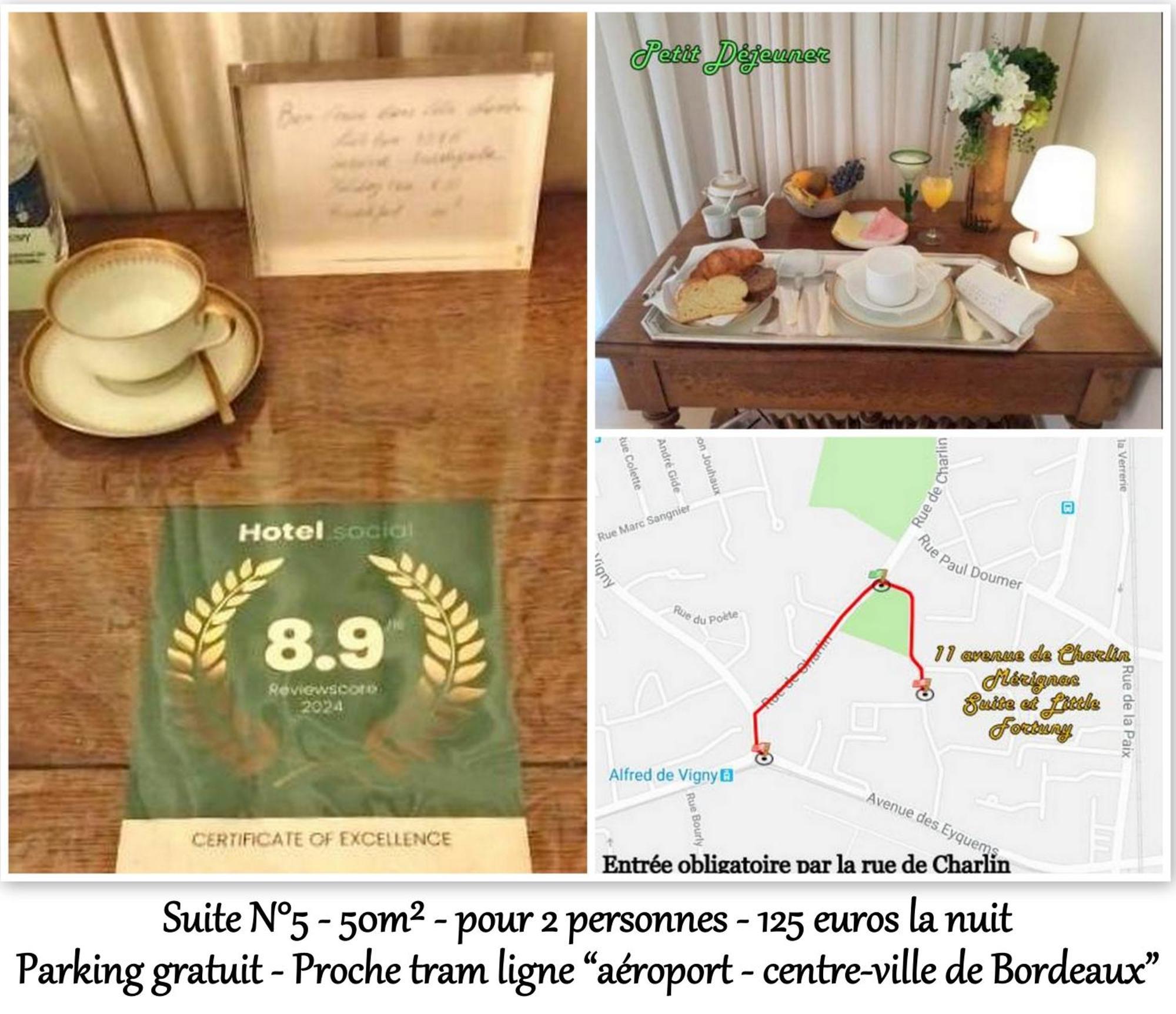 Le Fortuny - 3 Suites, 2 Apparts, 1 Chambre - Proche Tram Ligne Aeroport Et Parking Gratuit Mérignac 外观 照片