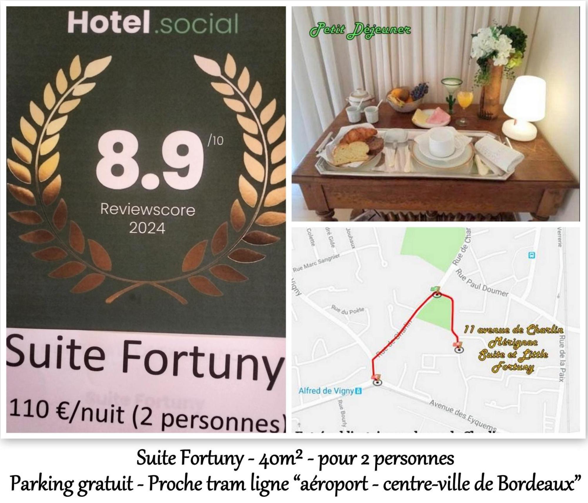 Le Fortuny - 3 Suites, 2 Apparts, 1 Chambre - Proche Tram Ligne Aeroport Et Parking Gratuit Mérignac 外观 照片